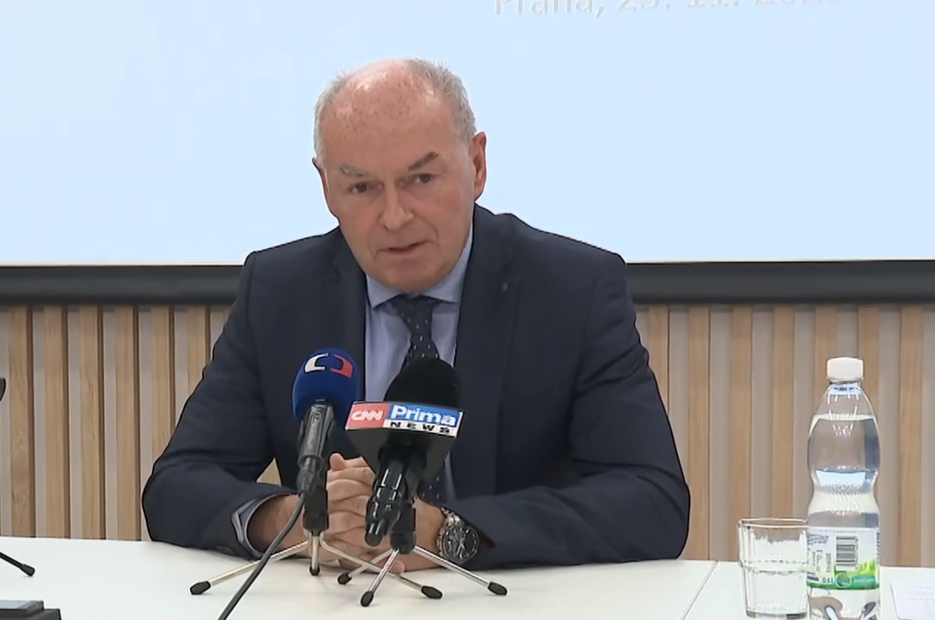 Z tiskové konference: Ing. Leo Doseděl, předseda SČMVD (Zdroj: ČT24)